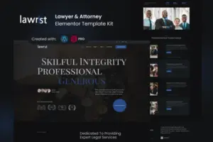 Lawrist – Lawyer & Attorney Elementor Pro Template Kit