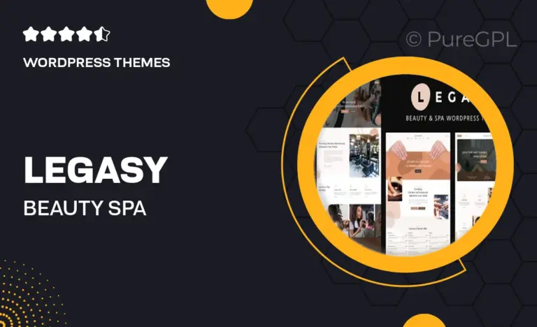 legasy beauty spa wordpress theme