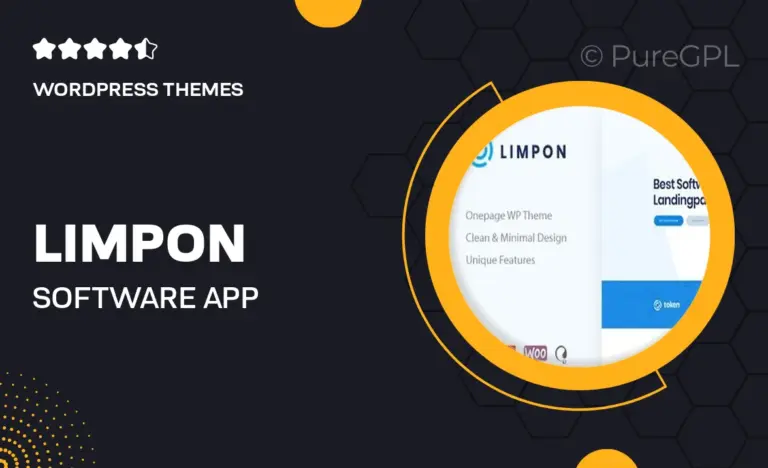 limpon software app landing wordpress theme