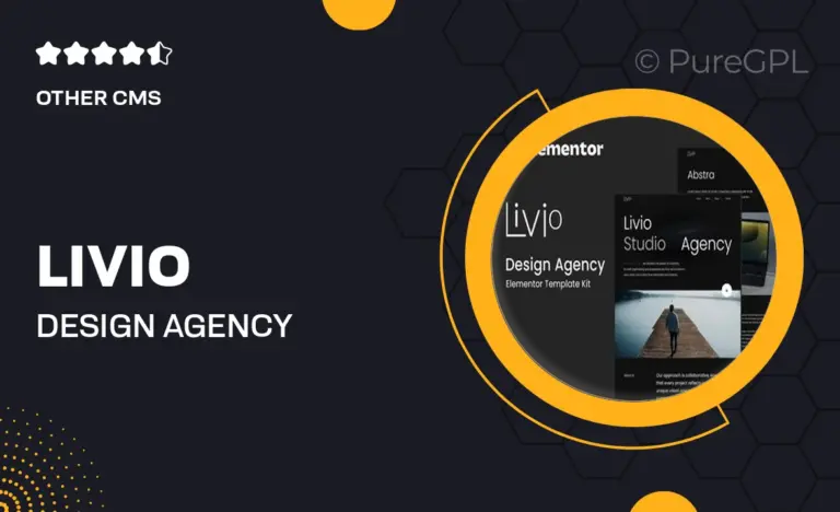 livio design agency elementor template kit