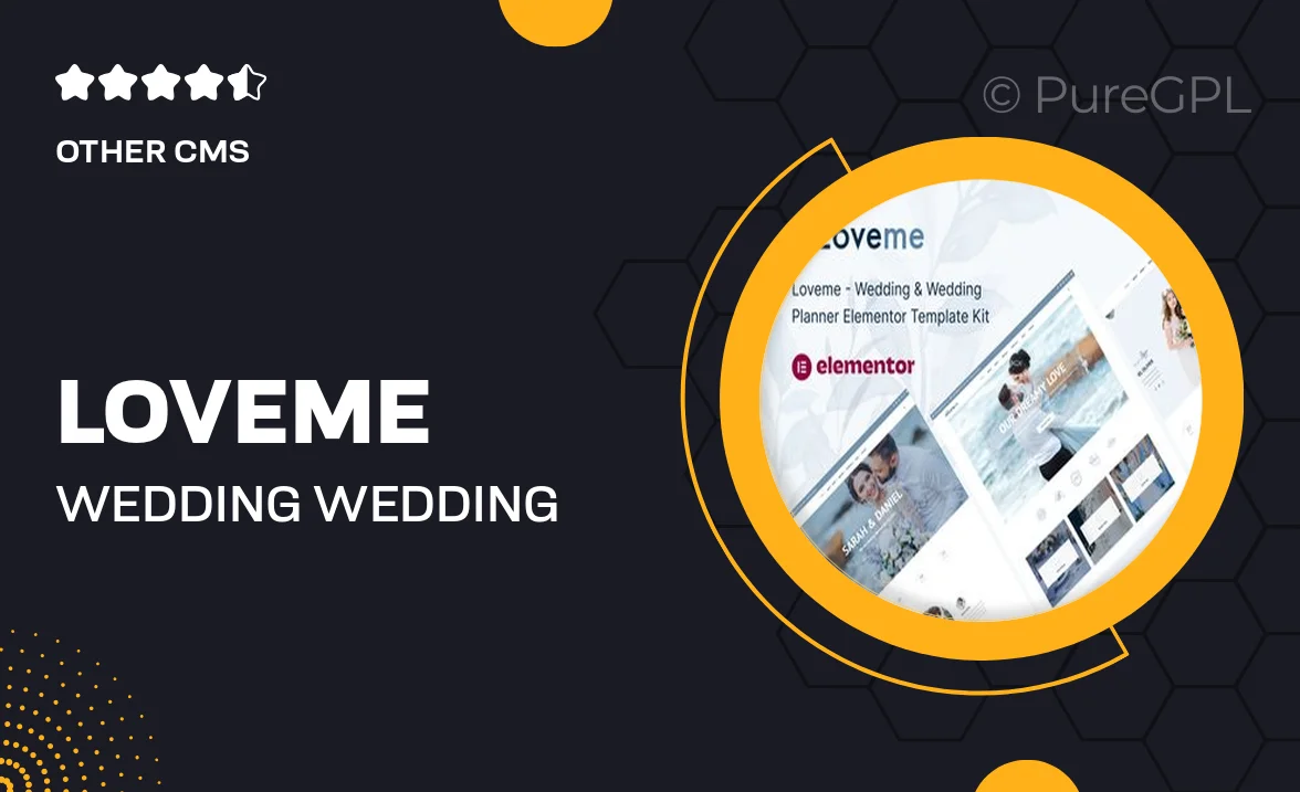 Loveme – Wedding & Wedding Planner Elementor Template Kit