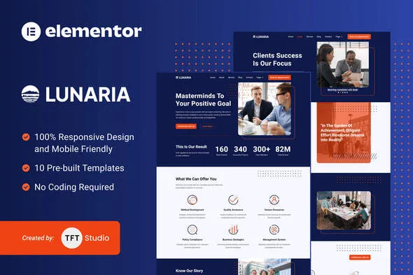 lunaria multipurpose business elementor template kit 1