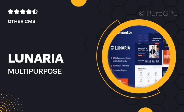 lunaria multipurpose business elementor template kit