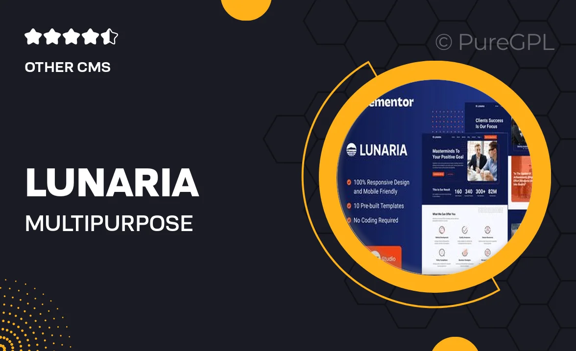 Lunaria – Multipurpose Business Elementor Template Kit