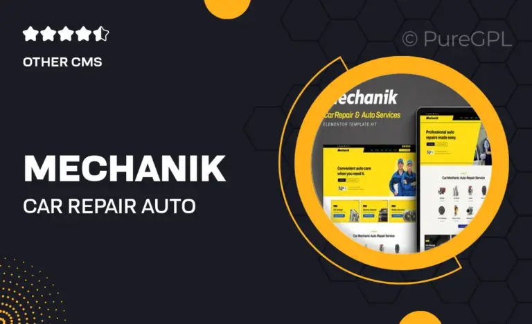 mechanik car repair auto services elementor template kit