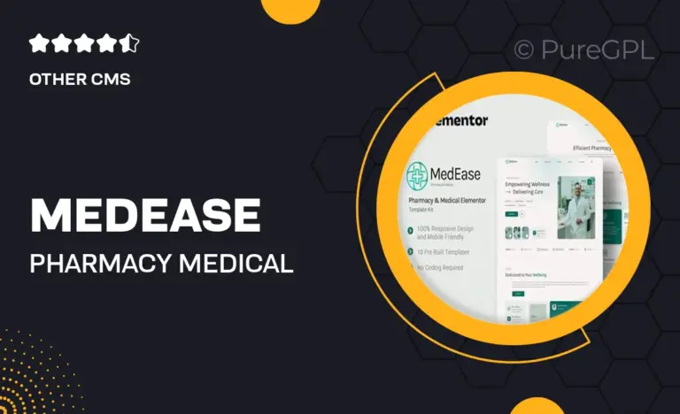 medease pharmacy medical elementor template kit