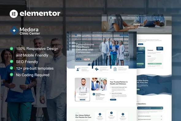 medora medical clinic services elementor template kit 1