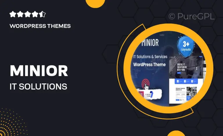 minior it solutions technology wordpress theme