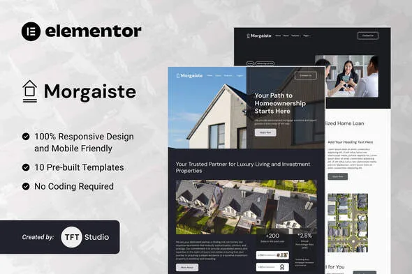 Morgaiste – Real Estate Mortgage Solutions Elementor Template Kit