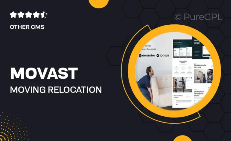 movast moving relocation services elementor template kit