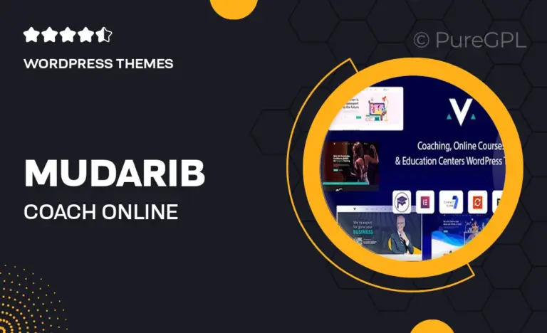 mudarib coach online courses wordpress theme