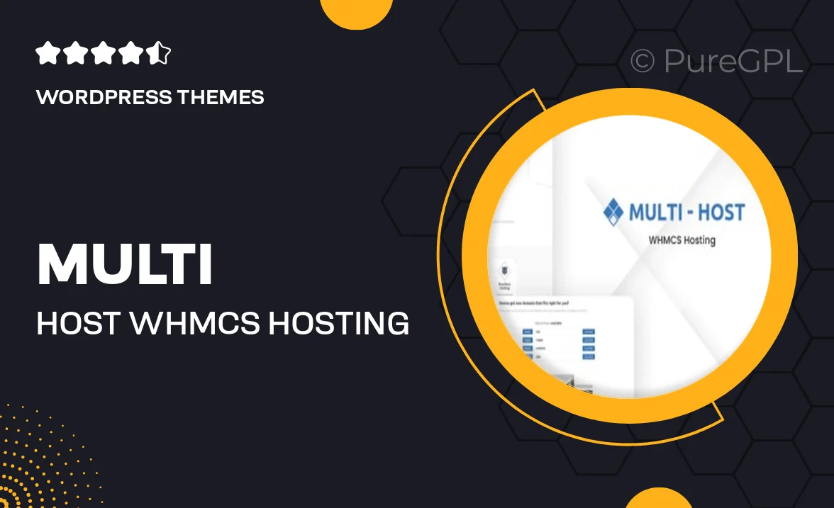 Multi Host – WHMCS Hosting WordPress Theme