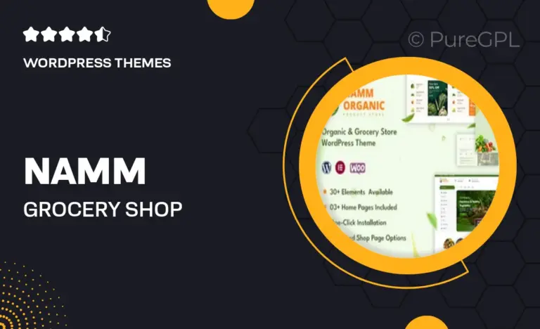 namm grocery shop wordpress theme