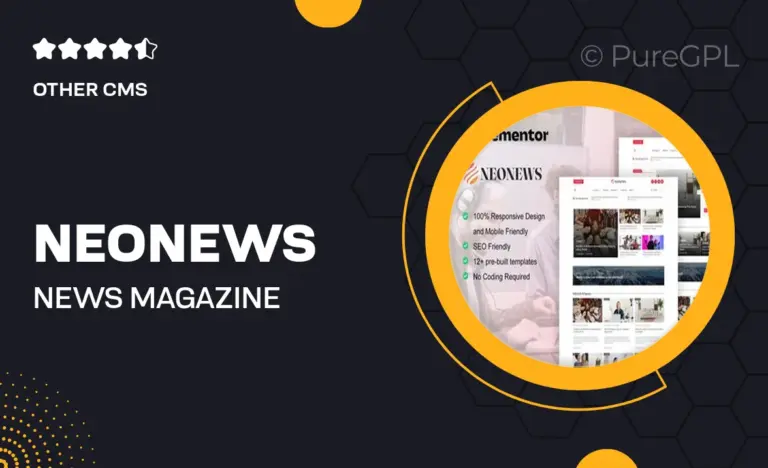 neonews news magazine elementor template kit