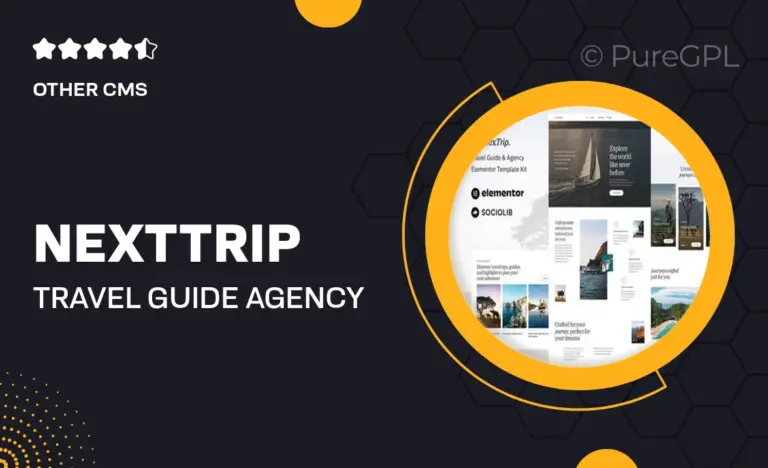 nexttrip travel guide agency elementor template kit