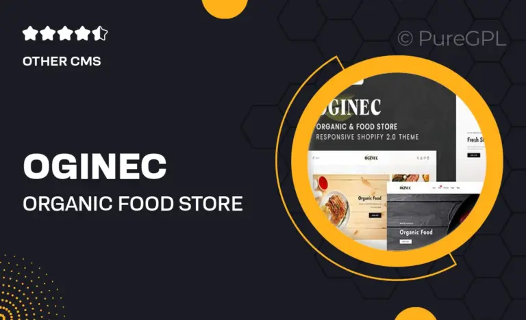oginec organic food store shopify 2 0 theme