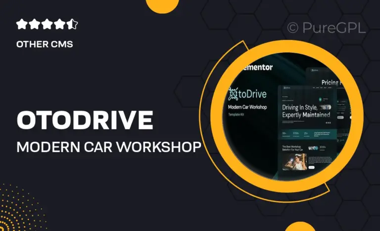 otodrive modern car workshop elementor template kit
