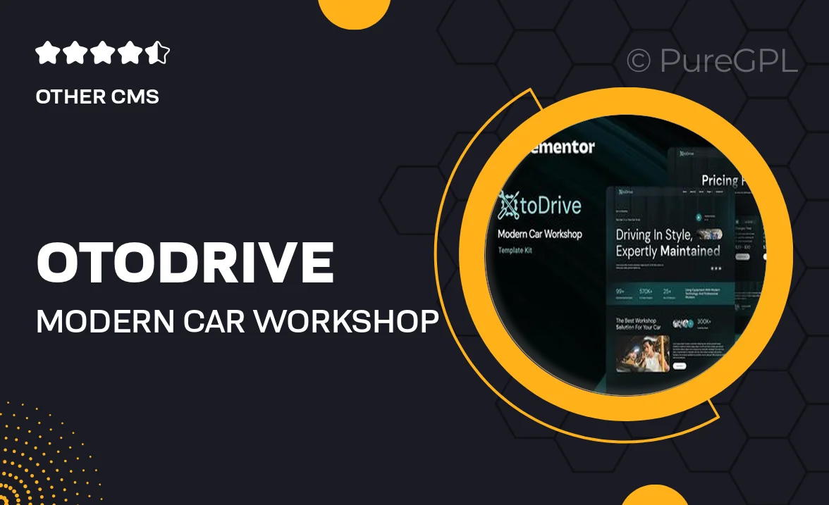 Otodrive – Modern Car Workshop Elementor Template Kit