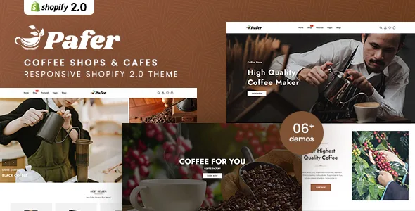 pafer coffee shops cafes shopify 20 theme