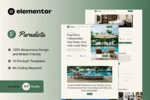 Paradista – Luxurious Accommodation Elementor Template Kit