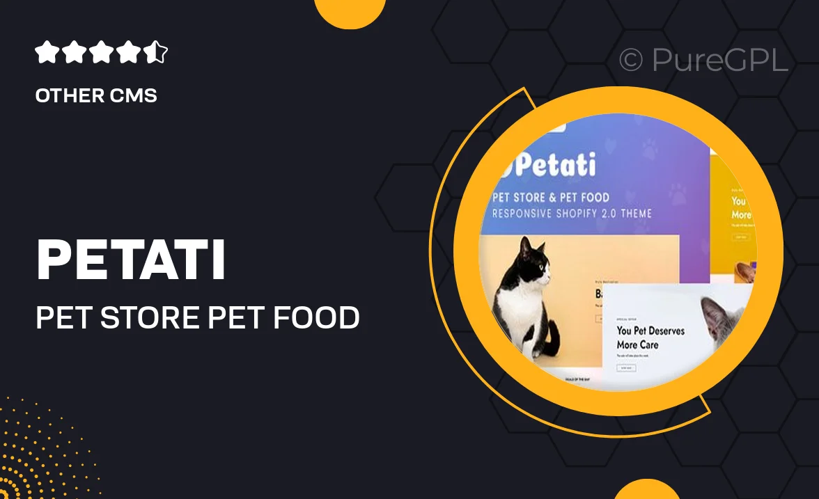 Petati – Pet Store & Pet Food Responsive Shopify 2.0 Theme