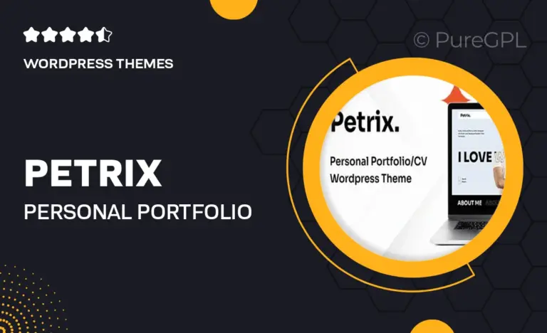 petrix personal portfolio wordpress theme