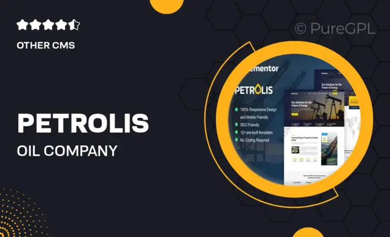 petrolis oil company industrial elementor pro template kit