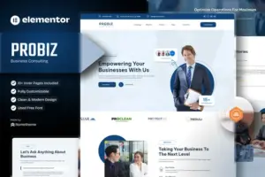 Probiz – Business Consulting Elementor Template Kit