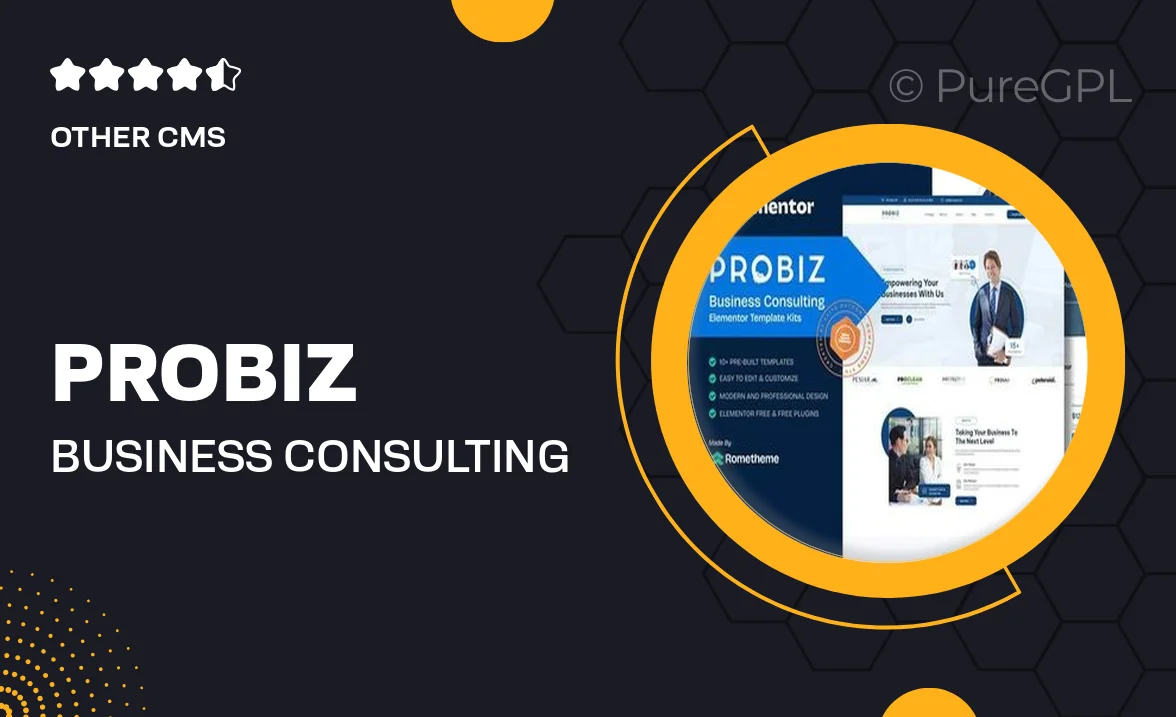 Probiz – Business Consulting Elementor Template Kit