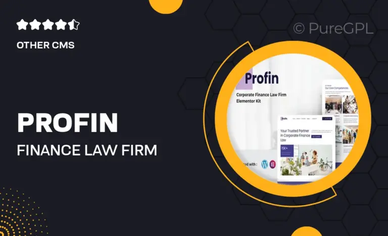 profin finance law firm elementor template kit