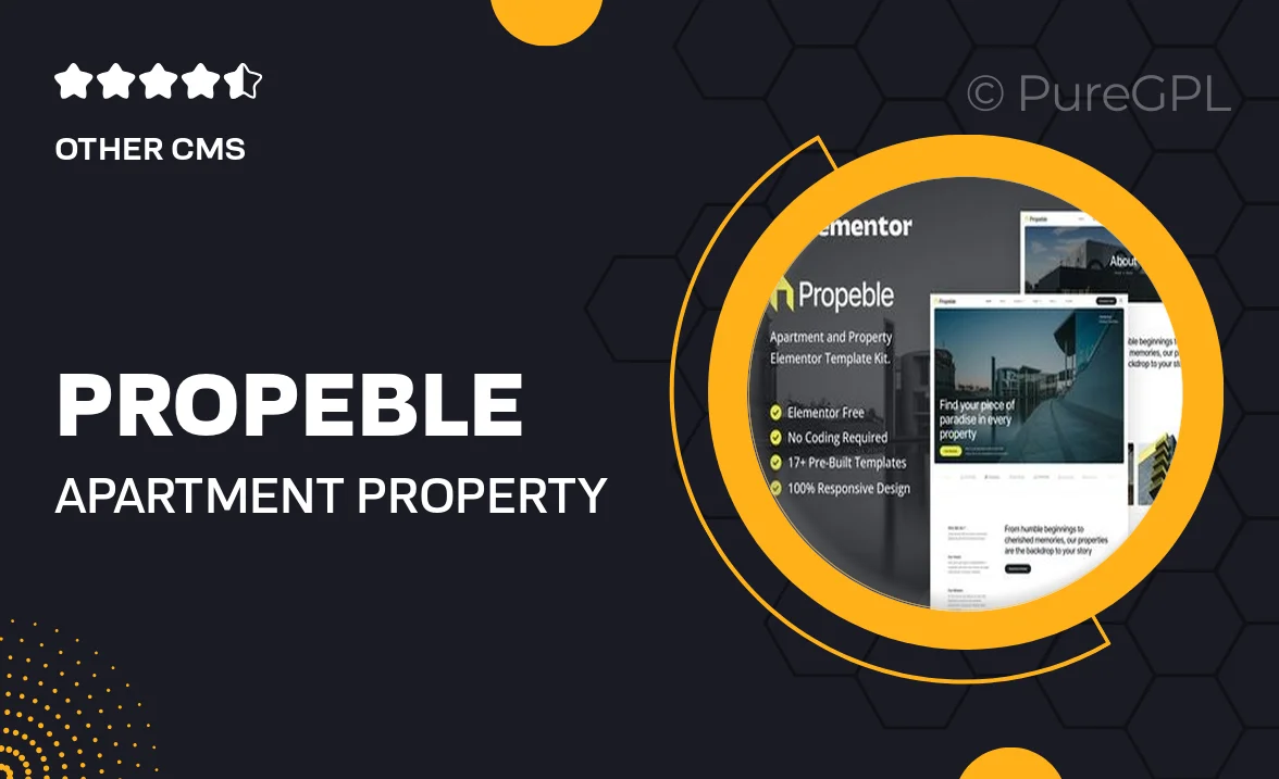 Propeble – Apartment & Property Elementor Template Kit