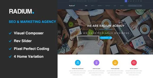 radium seo digital agency wordpress theme 1