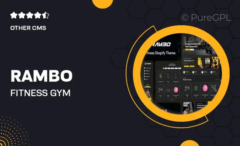 rambo fitness gym products shopify theme