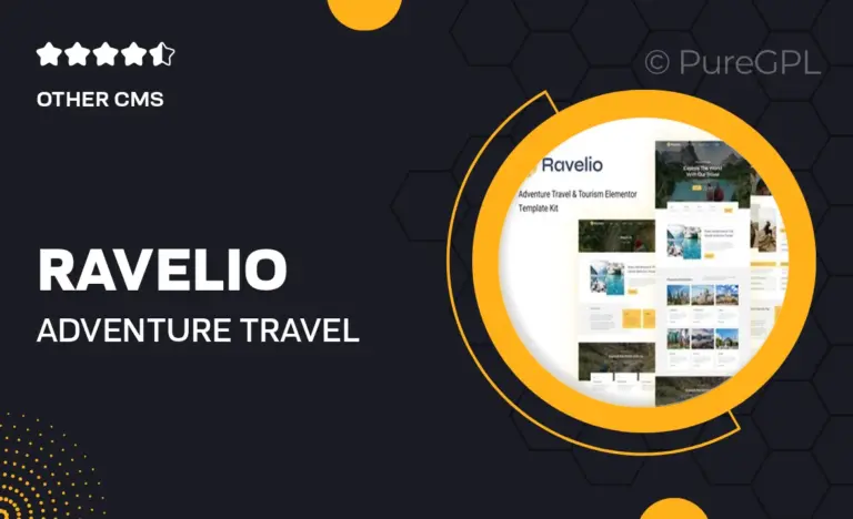 ravelio adventure travel tourism elementor template kit