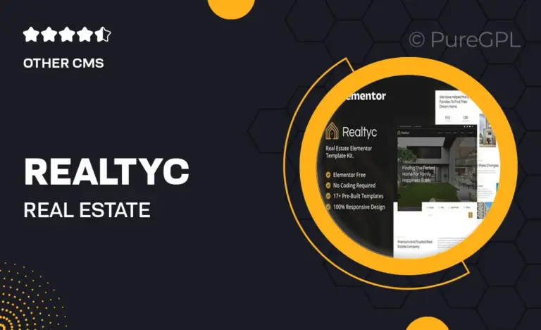 realtyc real estate elementor template kit