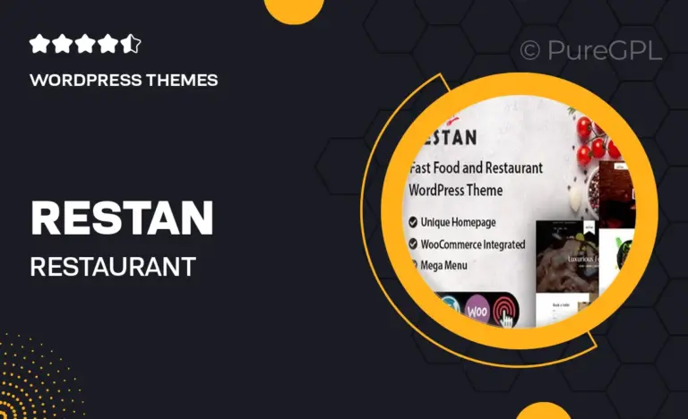 restan restaurant wordpress theme