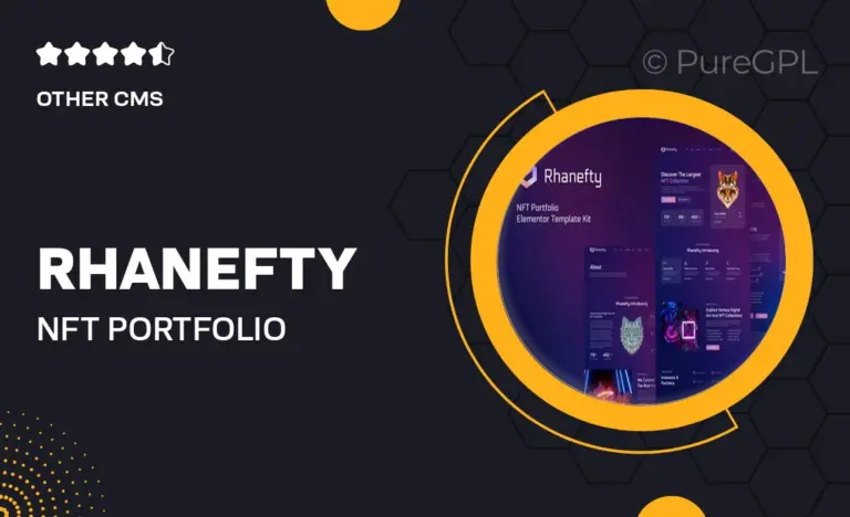 rhanefty nft portfolio elementor template kit