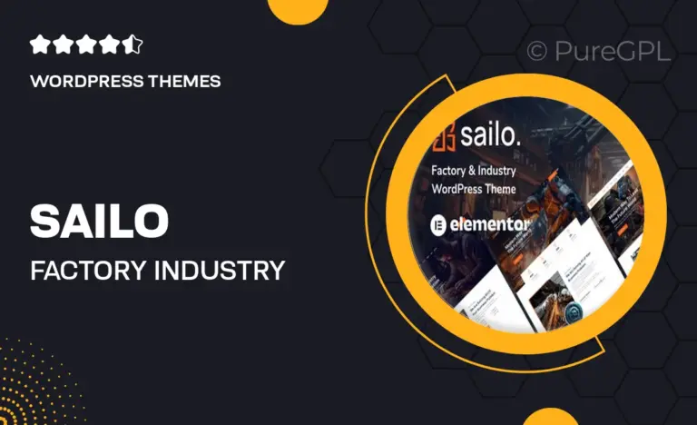 sailo factory industry wordpress theme