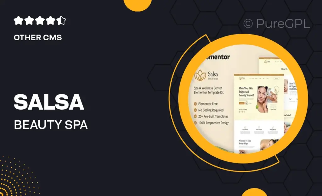 Salsa – Beauty & Spa Elementor Template Kit 60 Salsa – Beauty & Spa Elementor Template Kit