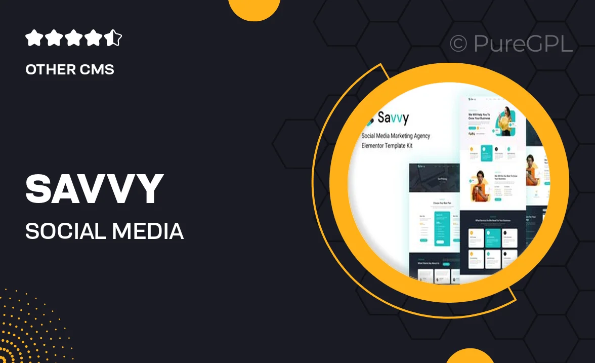 Savvy – Social Media Marketing Agency Elementor Template Kit