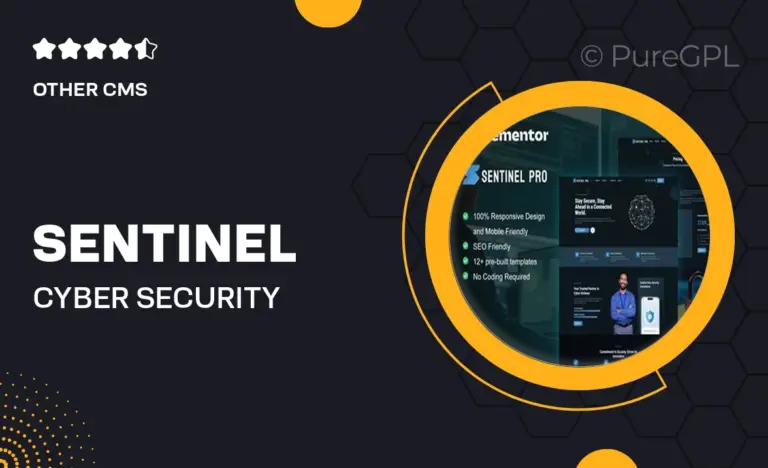sentinel cyber security services elementor pro template kit