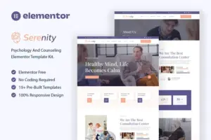 Serenity – Psychology & Counseling Elementor Template Kit