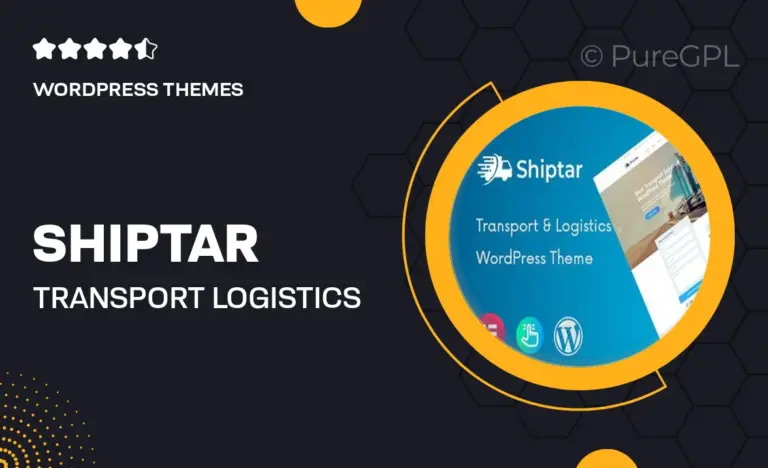 shiptar transport logistics wordpress theme