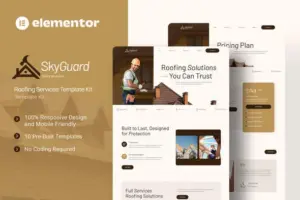 SkyGuard – Roofing Services Elementor Template Kit