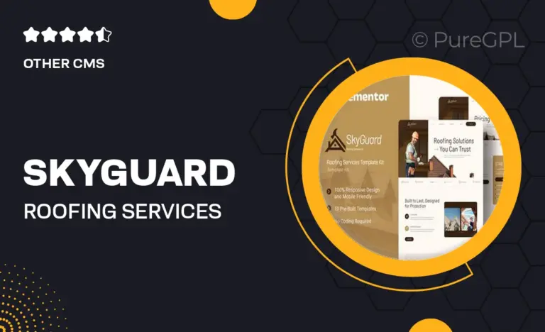 skyguard roofing services elementor template kit