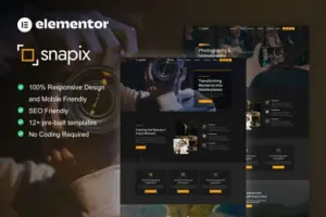 Snapix – Photography & Videography Services Elementor Template Kit