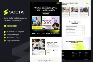 Socta – Social Media Marketing Agency Elementor Template Kit