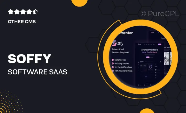 soffy software saas elementor template kit