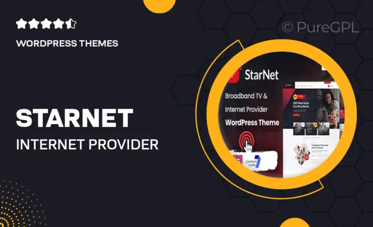 starnet internet provider wordpress theme