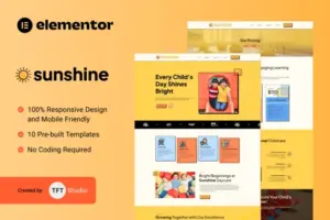 Sunshine – Cheerful Daycare Elementor Template Kit